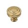 khtumeware 2 Pack 114 Inch32mm Brushed Brass Round Cabinet Knobs Heavy Duty Soild Warm Brass Cabinet Knobs Kitchen Brushed Gold Cabinet Hardware for Cupboard Drawer Handles