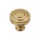 khtumeware 2 Pack 114 Inch32mm Brushed Brass Round Cabinet Knobs Heavy Duty Soild Warm Brass Cabinet Knobs Kitchen Brushed Gold Cabinet Hardware for Cupboard Drawer Handles