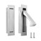 Malimali Pocket Door Pull Handle Edge Pull Stainless Steel Pocket Door Hardware Recessed Sliding Door Pulls Finger Flush Pull Brushed Steel 2 Pack
