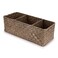 Hipiwe Seagrass Nesting Storage Basket 3 Compartment HandWoven Wicker Toilet Paper Storage Bin Bathroom Organize Basket for Shelves Kitchen Cabinets Pantry Bathroom Closets Organizer