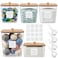 POLRAI 5 Pack Laundry Pod Containers and Dryer Sheet Holder Laundry Room Organization Storage Containers with Lids and Labels for Detergent Pods Dry Sheet Organizing