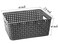 YYQX Weave Plastic Storage Basket 6Pack Woven Grey Baskets Bins for Organizing Bathroom Kitchen and Office