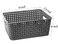 YYQX Weave Plastic Storage Basket 6Pack Woven Grey Baskets Bins for Organizing Bathroom Kitchen and Office