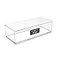 Isaac Jacobs Clear Acrylic Rectangular Stackable Storage Organizer 9L x 35W x 25H Drawer Tray without Lid OpenTop Organizer MultiFunctional Bathroom Kitchen Home Office Desk Drawers