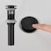BATHFINESSE Bathroom Sink Drain Black Pop Up Drain Stopper with Overflow Vanity Commercial for Sink Fits Standard Bathroom Sink Hole 112 to 134