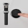 BATHFINESSE Bathroom Sink Drain Black Pop Up Drain Stopper with Overflow Vanity Commercial for Sink Fits Standard Bathroom Sink Hole 112 to 134