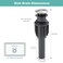 ARCORA Bathroom Sink Drain Without Overflow Brushed Nickel Pop Up Drain for Vessel Sink Clicker Drain Stopper