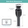 ARCORA Bathroom Sink Drain Without Overflow Brushed Nickel Pop Up Drain for Vessel Sink Clicker Drain Stopper