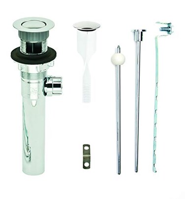PermaFLOW PF WaterWorks PF0324CHCH Never Clog SinkLavatory Finish ABS ClogFREE Universal PopUp Drain AssemblyEasy Remove Magnetic Stopper Chrome Body with Overflow