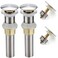 rockgoya Rockgoya Bathroom Sink Drain2 Pack Drain Stopper Bathroom Sink Without OverflowPop Up Drain Assembly with Detachable Strainer BasketBuiltin AntiClogging StrainerStainless Steel Brushed Nickel