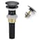 rockgoya Rockgoya Bathroom Sink DrainDrain Stopper Bathroom Sink with OverflowPop Up Drain Assembly with Detachable Strainer BasketBuiltin AntiClogging StrainerStainless Steel Mattle Black