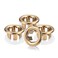 SKYPIA 4 Pcs Sink Overflow Ring Set Bathroom Accessary Kitchen Bathroom Sink Basin Overflow Cover Vanity Sink Overflow Cover Gold