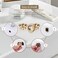 SKYPIA 4 Pcs Sink Overflow Ring Set Bathroom Accessary Kitchen Bathroom Sink Basin Overflow Cover Vanity Sink Overflow Cover Gold