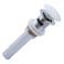 KINGWONG Universal Bathroom Sink Drain with PopUpOverflow HoleCeramic White Cap Stainless Steel Body Easy to Install Durable Copper Mesh Filter Fits Standard Sink With Overflow White Silver