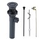 WOWOW Bathroom Drain Assembly Stopper with Lift Rod for Bathroom Faucet Vanity Sink PopUp Drain Stopper Assembly with Lift Rod and OverflowBlack