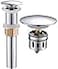 REGALMIX Bathroom Sink Drain Vessel Sink Pop Up Drain with Detachable Basket StopperAntiExplosion and AntiClogging Drain Strainer Sink Drain Assembly Without Overflow Polished Chrome RWF082A