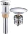REGALMIX Bathroom Sink Drain Vessel Sink Pop Up Drain with Detachable Basket StopperAntiExplosion and AntiClogging Drain Strainer Sink Drain Assembly Without Overflow Polished Chrome RWF082A