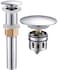 REGALMIX Bathroom Sink Drain Vessel Sink Pop Up Drain with Detachable Basket StopperAntiExplosion and AntiClogging Drain Strainer Sink Drain Assembly Without Overflow Polished Chrome RWF082A