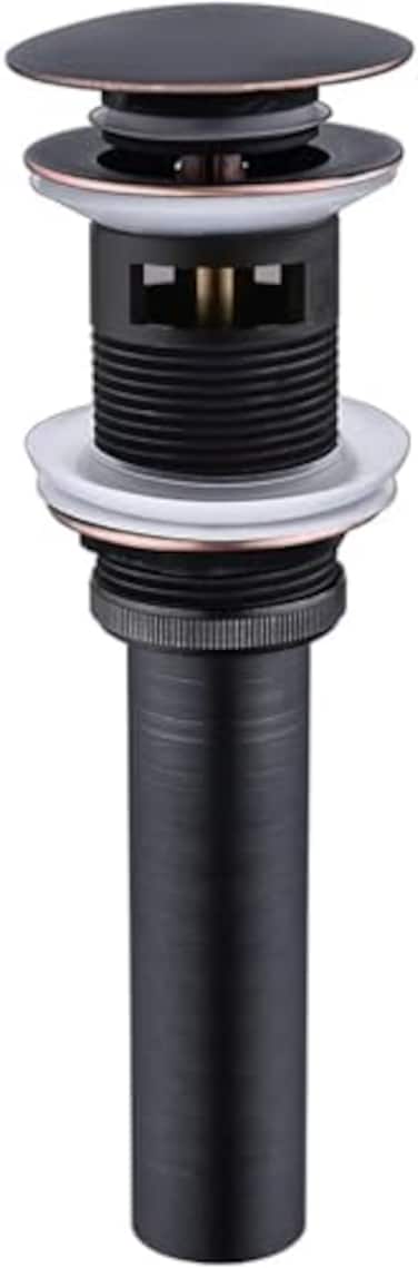 Yodel Faucet Bathroom Sink Drain with Overflow Big Cap for Standard 1 34 Drain Opening Pop Up DrainOil Rubbed Bronze