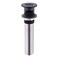 Delle Rosa Matte Black Bathroom Sink Drain StrainerGrid Drain Strainer Assembly with Overflow for Bathroom Sink Vessel Sink Drain Made of Brass