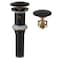 ALLWIN-HOUSEWARE W Oil Rubbed Bronze Pop Up Sink Drain Vanity Bathroom Vessel Lavatory Faucet Detachable Basket Drain Stopper ORB with Overflow