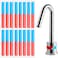 Gueevin 20 Pcs Hot and Cold Water Label Hot and Cold Indicator Waterproof Faucet Label Self Stick Hot Sign Cold Sign for Kitchen Bathroom Faucet Shower Escutcheon