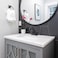 ALEASHA Black Bathroom Sink Faucet 4 Inch Centerset 2 Handle With Pop Up Drain Stopper Lavatory Vanity Faucet