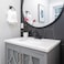 ALEASHA Black Bathroom Sink Faucet 4 Inch Centerset 2 Handle With Pop Up Drain Stopper Lavatory Vanity Faucet