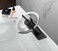 YCCUZA Bathroom Faucet Black Glass Waterfall Spout Single Handle 360 Swivel Solid Brass Bath Basin Lavatory Sink Vanity Faucet One or 3 Hole Commercial with Deck Plate
