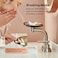 Chivina Bathroom Sink Faucet 3 Hole Brushed Nickel 4 Inch Centerset4 Modes Waterfall Bathroom Faucet 2 Handle with 360 Swivel Spout Pop Up Drain