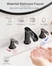 HOIGY Oil Rubbed Bronze Bathroom Sink Faucet 8 Inch Widespread 2 Handles 3 Hole Waterfall Design Ceramic Valve Core