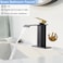 Homevacious Black and Gold Bathroom Faucet Waterfall Single Handle 1 Hole with Pop Up Drain Assembly and Deck Plate Vanity Sink Lavatory Solid Brass Mixer Tap Commercial