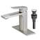 VOTON Brass Bathroom Faucet Brushed Nickel Finish Single Handle 1 or 3 Hole Installation Popup Drain Flexible Hoses