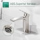 VOTON Brass Bathroom Faucet Brushed Nickel Finish Single Handle 1 or 3 Hole Installation Popup Drain Flexible Hoses