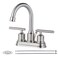 WOWOW 4 Inch Bathroom Faucet 3 Hole Brushed Nickel Bathroom Sink Faucet Centeret Basin Faucet 2 Handle RV Sink Tap Modern Vanity Taps with Drain and Hose