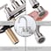 WOWOW 4 Inch Bathroom Faucet 3 Hole Brushed Nickel Bathroom Sink Faucet Centeret Basin Faucet 2 Handle RV Sink Tap Modern Vanity Taps with Drain and Hose