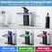 Y-Garhe YGarhe LED Bathroom Sink Faucet Matte Black Single Hole or 4 Inch Centerset Waterfall Faucet with Glass Spout and TemperatureSensitive LED Lights Includes Deck Plate