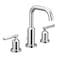 Moen Gibson Chrome TwoHandle 8Inch Widespread High Arc Modern Bathroom Sink Faucet Valve Required T6142