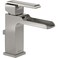 DELTA Delta Faucet Ara Single Hole Bathroom Faucet Brushed Nickel Waterfall Faucet Single Handle Metal Drain Assembly Stainless 568LFSSMPU