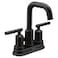 Moen Gibson TwoHandle Centerset High Arc Modern Bathroom Faucet with Drain Assembly Matte Black 6150BL