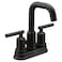 Moen Gibson TwoHandle Centerset High Arc Modern Bathroom Faucet with Drain Assembly Matte Black 6150BL