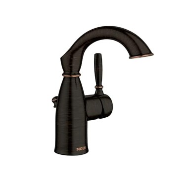 Moen Sarona Mediterranean Bronze OneHandle Single Hole Rustic Farmhouse Bathroom Sink Faucet with Optional Deckplate 84144BRB