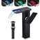 Chiczam Black Bathroom Vessel Faucet Led Light 3 Color Changing Waterfall Single Handle One Hole Bowl Sink Faucet Vanity Lavatory Deck Mount Mixer Tap Tall with Pop Up Drain Without Overflow and Suppl