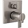 DELTA Delta Faucet T27T967SS Stainless Ara Angular Modern TempAssure 17T Series Valve Trim with 6Setting Integrated Diverter