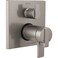 DELTA Delta Faucet T27T967SS Stainless Ara Angular Modern TempAssure 17T Series Valve Trim with 6Setting Integrated Diverter
