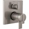 DELTA Delta Faucet T27T967SS Stainless Ara Angular Modern TempAssure 17T Series Valve Trim with 6Setting Integrated Diverter