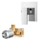 Airuida Square SingleFunction Brass Faucet Shower Roughin Valve Male Thread Bathroom Trim Kit Single Handle Tub Shower Valve 43 Inch Cover PlateChrome Polish