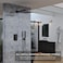 Alesco Shower System Black Shower Faucet Set with 10Inch HighPressure Rainfall Showerheads and Handheld Spray combo Showerfixture Include Valve and Trim Kit Matte Black