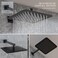 Alesco Shower System Black Shower Faucet Set with 10Inch HighPressure Rainfall Showerheads and Handheld Spray combo Showerfixture Include Valve and Trim Kit Matte Black