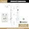 Chalirs CHALIRS Shower Systems with 12 x8 Inches Rain Shower HeadBrushed Gold Exposed Pipe Shower System3 Functions Tub Shower Faucet SetsOverhead Shower System with Handheld